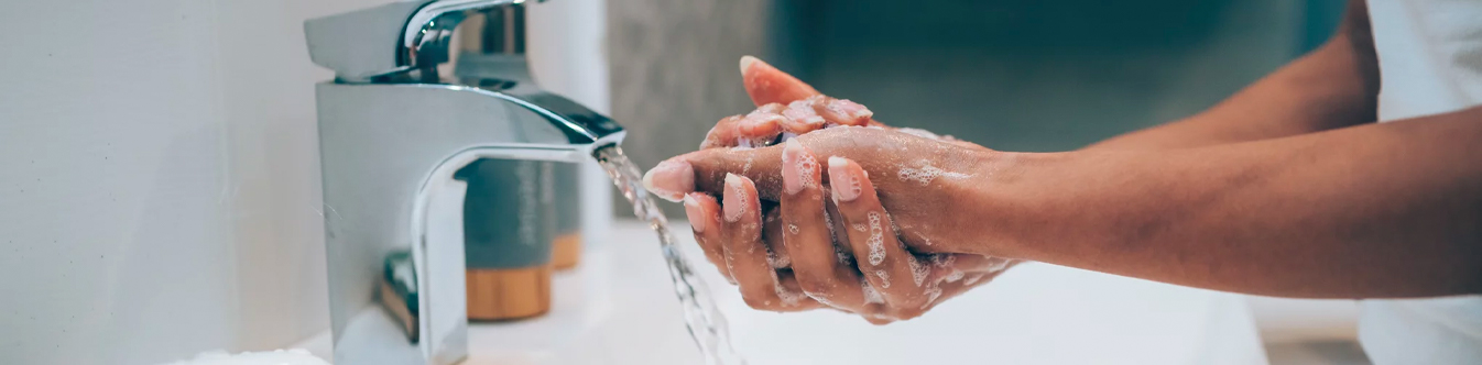 washing hands