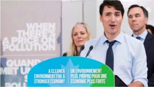 Prime Minister Justin Trudeau speaks to the media and students at Humber College regarding his government's new carbon tax in Toronto on Tuesday, October 23, 2018. (Nathan Denette/The Canadian Press)