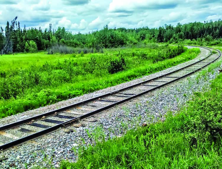 The Arctic Gateway Rail Line heading up to the northern Canadian seaport