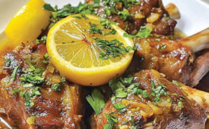 Mediterranean lamb shanks with lemon and oregano