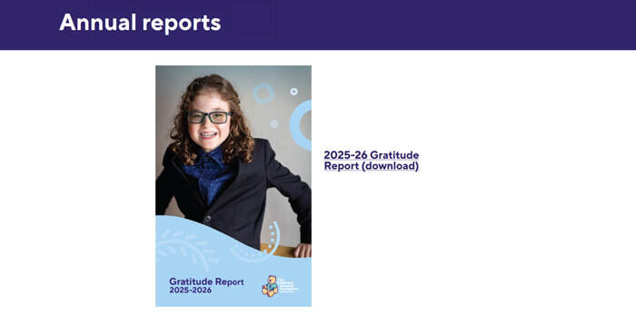Kids like Jack and Ireland inspire donors in 2025-26 Gratitude report