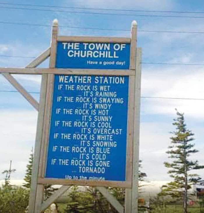 Churchill weather forecast.