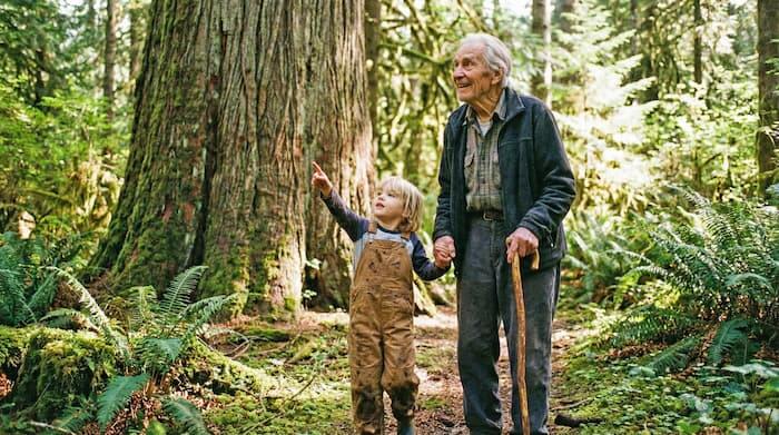 grandfather with grandson - a legacy