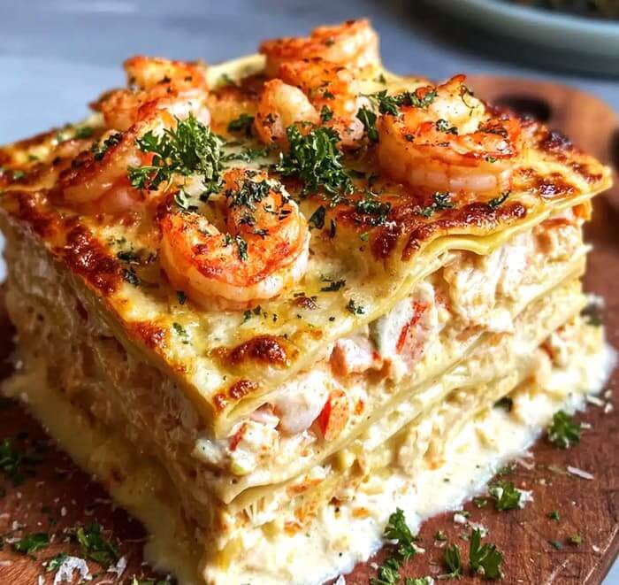 Seafood lasagna