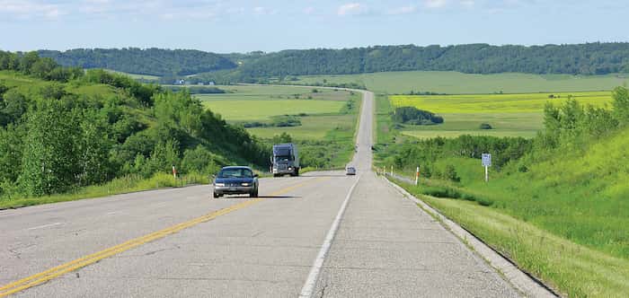 Highway 10 in southern Manitoba